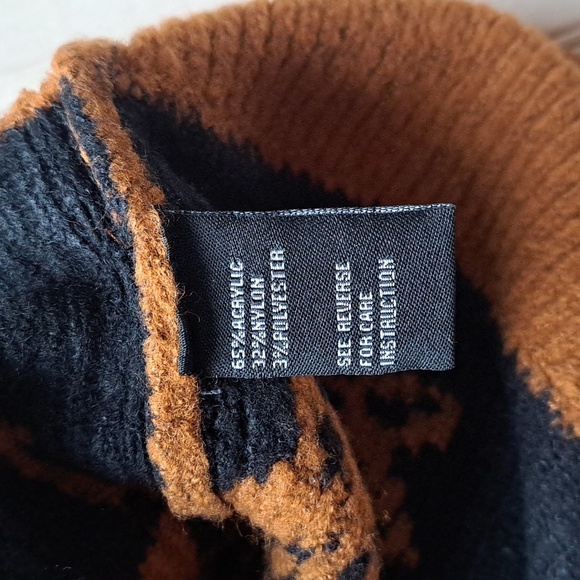 Cliche Cozy Mock Neck Cropped Boxy Floral Rustic Comfy Stylish Pullover Sweater - Picture 7 of 11